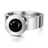Ring Change Edelstahl . Crystal Jet Hematite RG56
