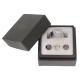 Ring Change Edelstahl . Crystal Jet Hematite RG56