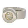 Ring Change Edelstahl . Crystal Jet Hematite RG60