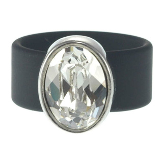 Ring Belt Kautschuk Silber plated . Crystal Crystal (S) Gr.54