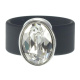 Ring Belt Kautschuk Silber plated . Crystal Crystal (S) Gr.56