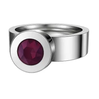 Ring Change Edelstahl . Crystal Dark Red GR54