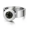 Ring Change Edelstahl . Crystal Dark Red GR58