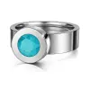 Ring Change Edelstahl . Crystal Indicolite GR56