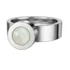 Ring Change Edelstahl . Crystal Ivory Cream GR54