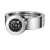 Ring Change Edelstahl . Crystal Ivory Cream GR54