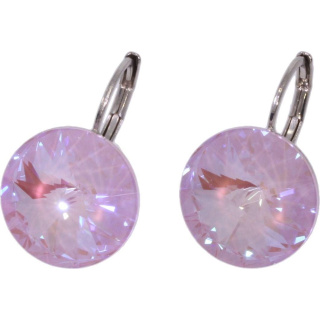 Ohrhänger Hook . 14mm . Silber plated . Crystal Lavender Delite