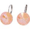 Ohrhänger Hook Silber plated . Crystal Peach Delite . 14mm