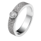 Cara • Luna Ring mit weißem Topas - Ringbreite 6mm - 925er Sterlingsilber