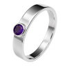 Cara • Luna Ring mit Amethyst - Ringbreite 5mm -...