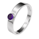Cara • Luna Ring mit Amethyst - Ringbreite 5mm - 925er Sterlingsilber