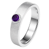Cara • Luna Ring mit Amethyst - Ringbreite 5mm -...