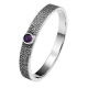 Cara • Luna Ring mit Amethyst - Ringbreite 4mm - 925er Sterlingsilber