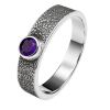 Cara • Luna Ring mit Amethyst - Ringbreite 6mm -...