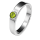 Cara • Luna Ring mit Peridot - Ringbreite 5mm - 925er Sterlingsilber