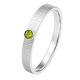 Cara • Luna Ring mit Peridot - Ringbreite 4mm - 925er Sterlingsilber