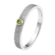 Cara • Luna Ring mit Peridot - Ringbreite 4mm - 925er Sterlingsilber