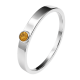 Cara • Luna Ring mit Citrin - Ringbreite 4mm - 925er Sterlingsilber
