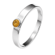 Cara • Luna Ring mit Citrin - Ringbreite 5mm - 925er Sterlingsilber