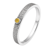 Cara • Luna Ring mit Citrin - Ringbreite 4mm - 925er...