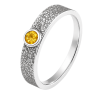 Cara • Luna Ring mit Citrin - Ringbreite 5mm - 925er...