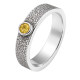 Cara • Luna Ring mit Citrin - Ringbreite 6mm - 925er Sterlingsilber