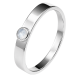Cara • Luna Ring mit Mondstein - Ringbreite 4mm - 925er Sterlingsilber
