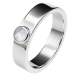 Cara • Luna Ring mit Mondstein - Ringbreite 6mm - 925er Sterlingsilber
