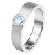Cara • Luna Ring mit Mondstein - Ringbreite 5mm - 925er Sterlingsilber