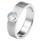 Cara • Luna Ring mit Mondstein - Ringbreite 6mm - 925er Sterlingsilber