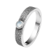 Cara • Luna Ring mit Mondstein - Ringbreite 5mm - 925er Sterlingsilber