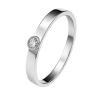 Cara • Luna Ring mit weißem Topas - Ringbreite...