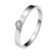 Cara • Luna Ring mit weißem Topas - Ringbreite 4mm - 925er Sterlingsilber