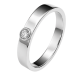 Cara • Luna Ring mit weißem Topas - Ringbreite 5mm - 925er Sterlingsilber