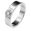 Cara • Luna Ring mit weißem Topas - Ringbreite...