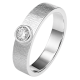 Cara • Luna Ring mit weißem Topas - Ringbreite 6mm - 925er Sterlingsilber