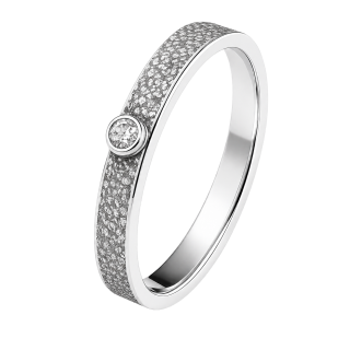 Cara • Luna Ring mit weißem Topas - Ringbreite 4mm - 925er Sterlingsilber