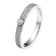 Cara • Luna Ring mit weißem Topas - Ringbreite 4mm - 925er Sterlingsilber