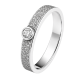 Cara • Luna Ring mit weißem Topas - Ringbreite 5mm - 925er Sterlingsilber