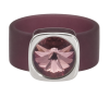 Ring Belt Kautschuk Silber plated . Crystal Antik Pink