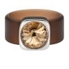 Ring Belt Kautschuk Silber plated . Crystal Lt. Colorado...