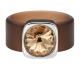 Ring Belt Kautschuk Silber plated . Crystal Lt. Colorado Topaz