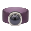 Ring Belt Kautschuk Silber plated . Perle Blackberry
