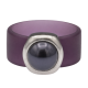 Ring Belt Kautschuk Silber plated . Perle Blackberry