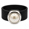 Ring Belt Kautschuk Silber plated . Perle Cream