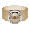 Ring Belt Kautschuk Silber plated . Perle Vintage Gold