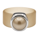 Ring Belt Kautschuk Silber plated . Perle Vintage Gold