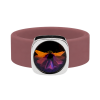 Ring Belt Kautschuk Silber plated . Crystal Volcano