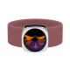 Ring Belt Kautschuk Silber plated . Crystal Volcano Gr.54