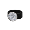 Ring Caviar Kautschuk Silber plated . Crystal Crystal